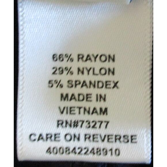 Elle Women's Blue Mid Rise Taper Leg Zip Front Stretch Dress Pants Size 10 - Picture 9 of 10